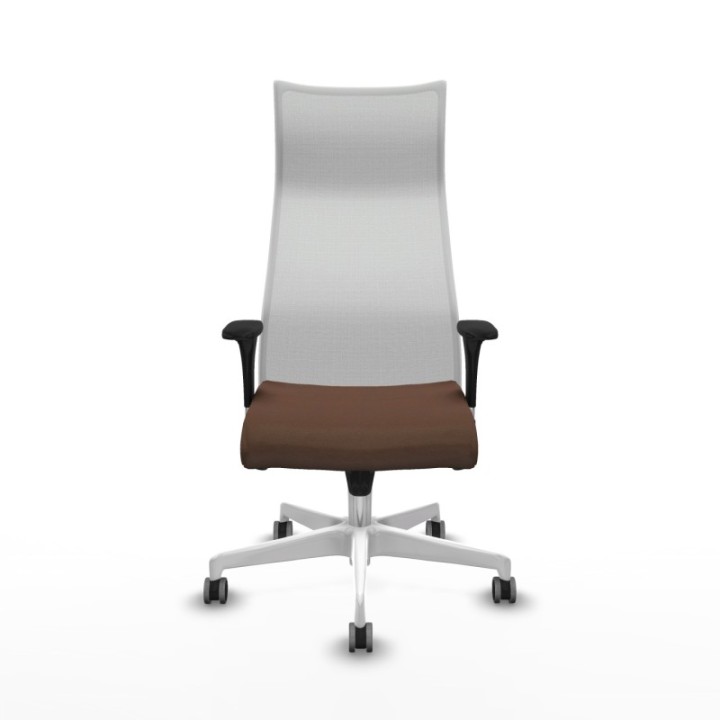 Albacete malla XL sincro malla blanca bali marrón oscuro brazos 1D base blanca ruedas 65mm engomadas