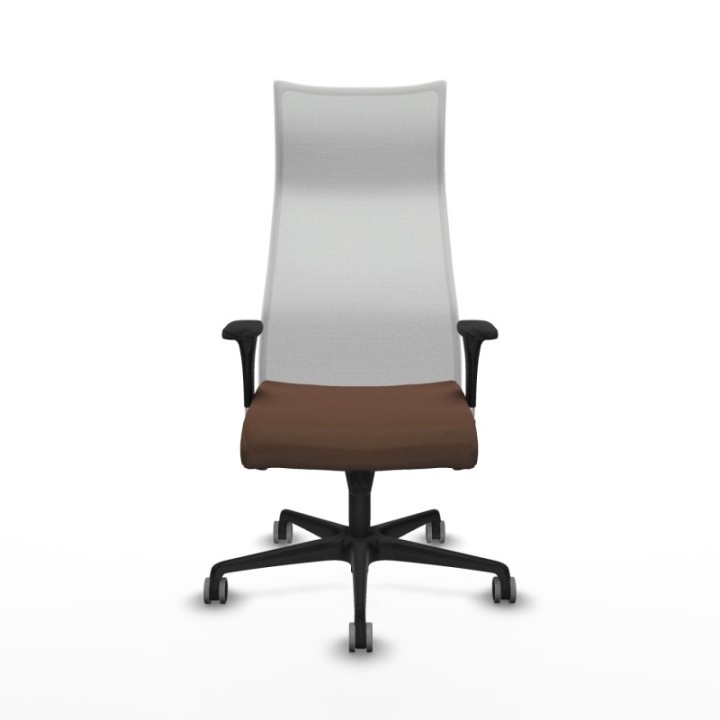 Albacete malla XL sincro malla blanca bali marrón oscuro brazos 1D base nailon ruedas 65mm engomadas