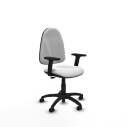 Algarra CP bali blanco brazos 2D base poliamida ruedas engomadas 50mm