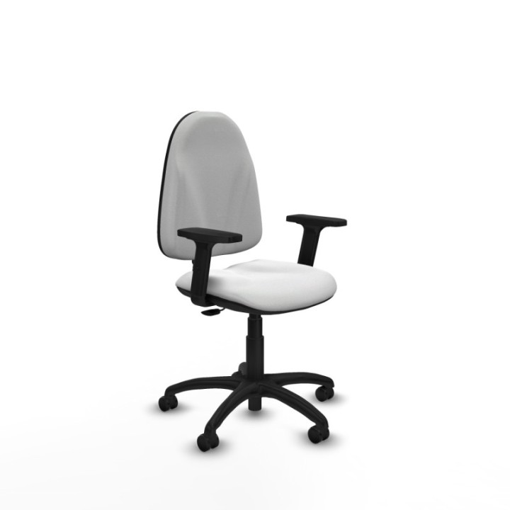 Algarra CP bali blanco brazos 2D base poliamida ruedas engomadas 50mm