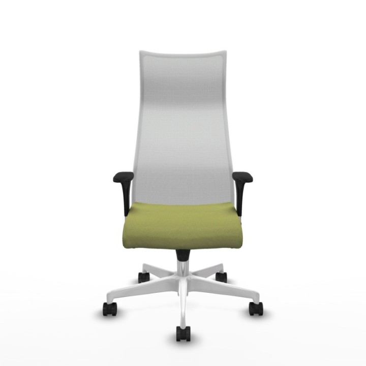 Albacete malla XL sincro malla blanca bali verde oliva brazos 1D base blanca ruedas 65mm nailon