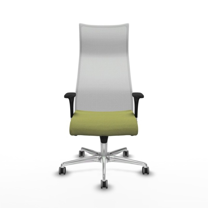 Albacete malla XL sincro malla blanca bali verde oliva brazos 1D base aluminio ruedas 65mm engomadas