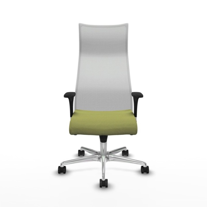 Albacete malla XL sincro malla blanca bali verde oliva brazos 1D base aluminio ruedas 65mm nailon