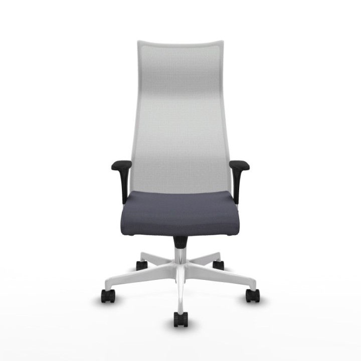 Albacete malla XL sincro malla blanca bali gris oscuro brazos 1D base blanca ruedas 65mm nailon