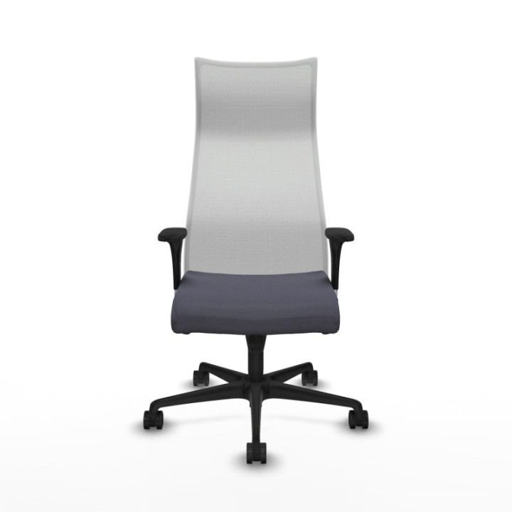 Albacete malla XL sincro malla blanca bali gris oscuro brazos 1D base nailon ruedas 65mm nailon