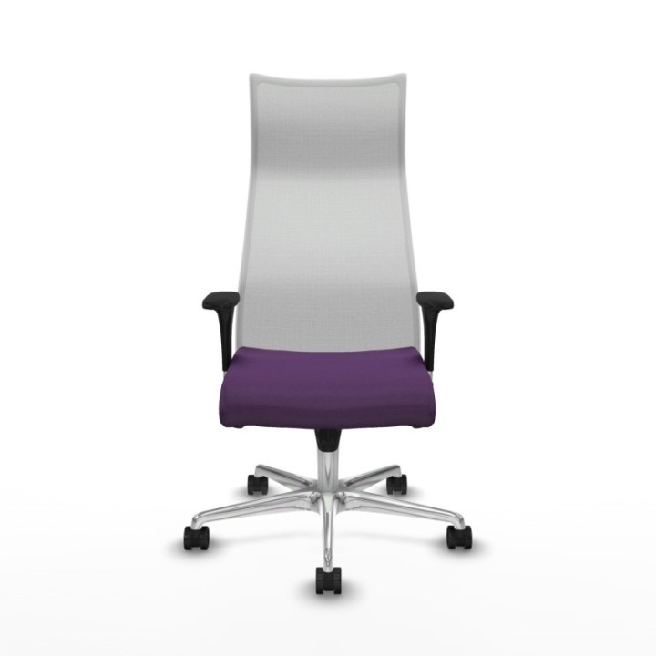 Albacete malla XL sincro malla blanca bali morado brazos 1D base aluminio ruedas 65mm nailon