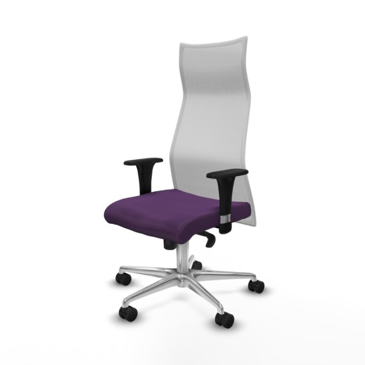 Albacete malla XL sincro malla blanca bali morado brazos 1D base aluminio ruedas 65mm nailon