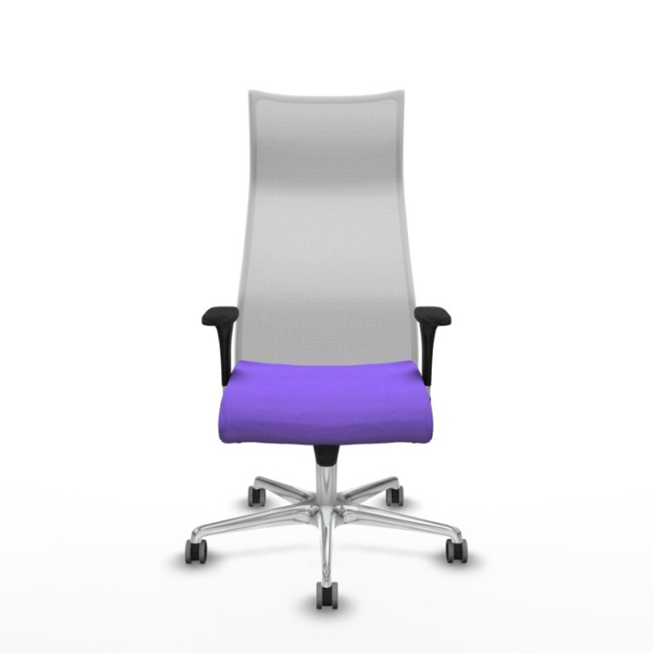 Albacete malla XL sincro malla blanca bali lila brazos 1D base aluminio ruedas 65mm engomadas