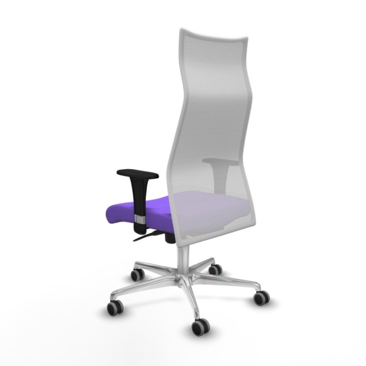 Albacete malla XL sincro malla blanca bali lila brazos 1D base aluminio ruedas 65mm engomadas