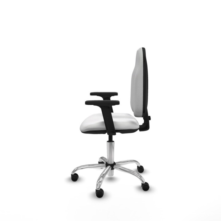 Algarra CP bali blanco brazos 2D base cromada ruedas engomadas 50mm