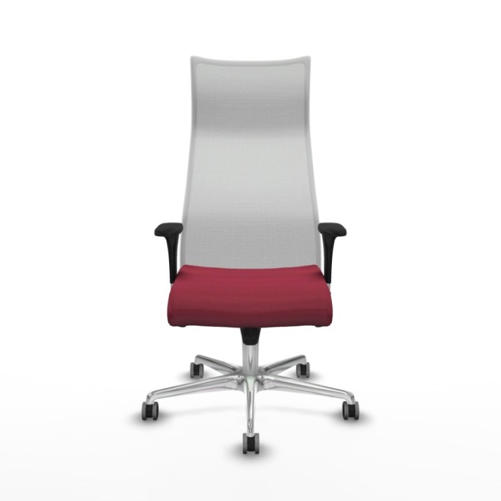 Albacete malla XL sincro malla blanca bali granate brazos 1D base aluminio ruedas 65mm engomadas