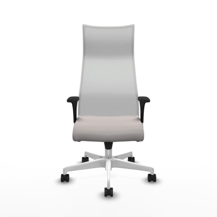 Albacete malla XL sincro malla blanca similpiel blanco brazos 1D base blanca ruedas 65mm nailon