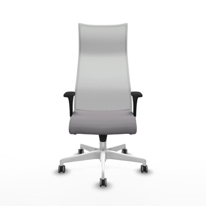 Albacete malla XL sincro malla blanca similpiel gris brazos 1D base blanca ruedas 65mm engomadas