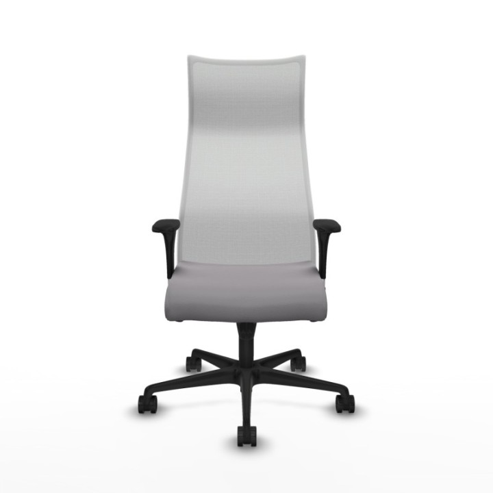 Albacete malla XL sincro malla blanca similpiel gris brazos 1D base nailon ruedas 65mm nailon