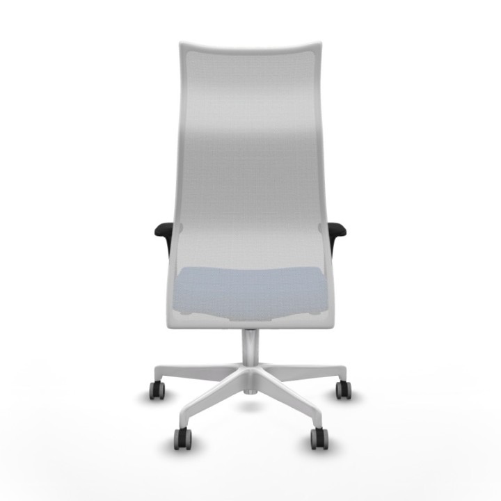 Albacete malla XL sincro malla blanca similpiel azul brazos 1D base blanca ruedas 65mm engomadas