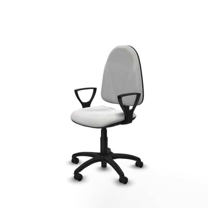 Algarra CP bali blanco brazos fijos base poliamida ruedas engomadas 50mm