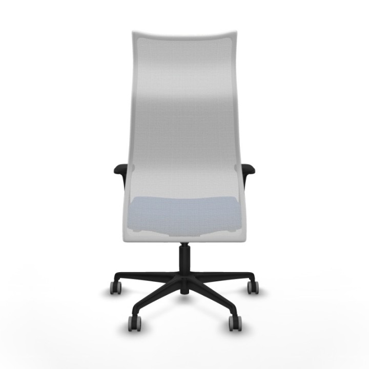 Albacete malla XL sincro malla blanca similpiel azul brazos 1D base nailon ruedas 65mm engomadas