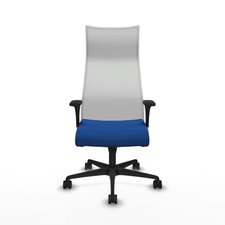 Albacete malla XL sincro malla blanca similpiel azul brazos 1D base nailon ruedas 65mm nailon