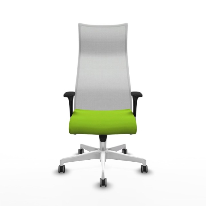 Albacete malla XL sincro malla blanca similpiel pistacho brazos 1D base blanca ruedas 65mm engomadas