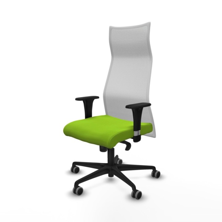 Albacete malla XL sincro malla blanca similpiel pistacho brazos 1D base nailon ruedas 65mm engomadas