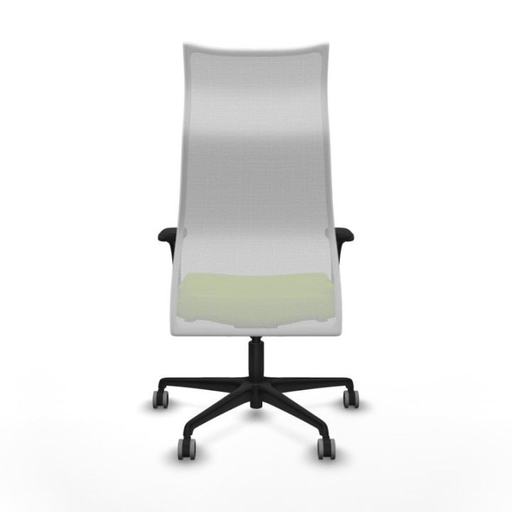 Albacete malla XL sincro malla blanca similpiel pistacho brazos 1D base nailon ruedas 65mm engomadas