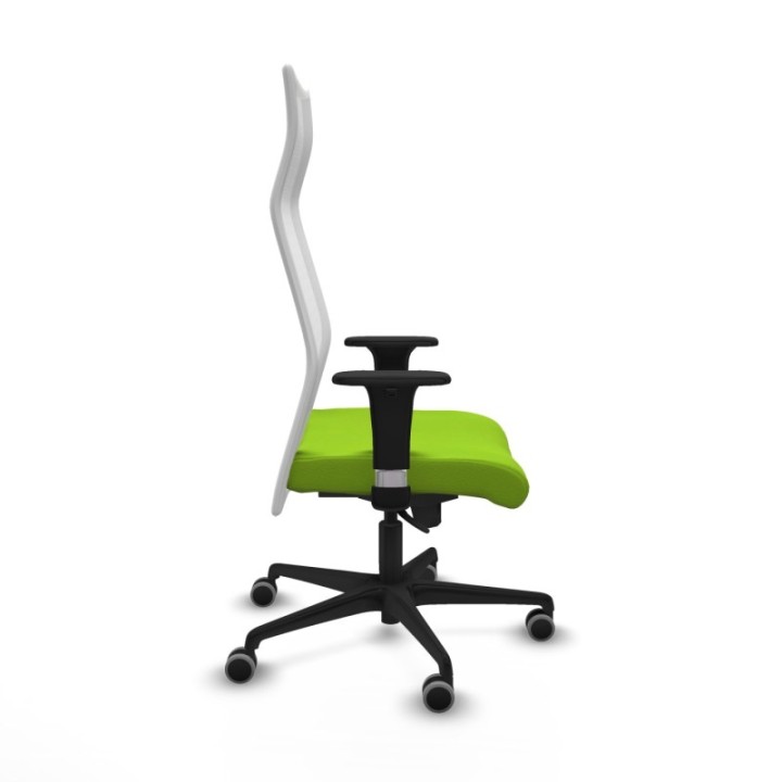 Albacete malla XL sincro malla blanca similpiel pistacho brazos 1D base nailon ruedas 65mm engomadas