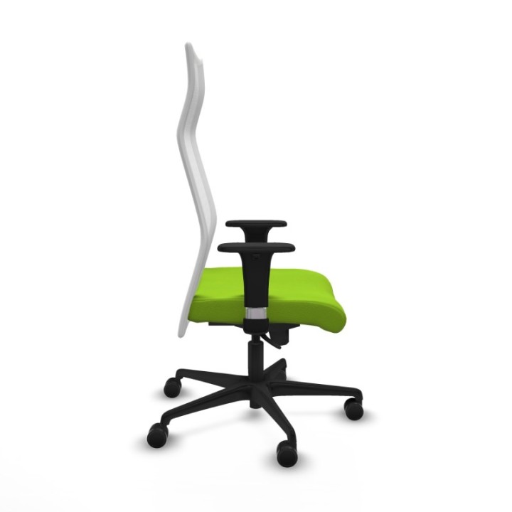 Albacete malla XL sincro malla blanca similpiel pistacho brazos 1D base nailon ruedas 65mm nailon