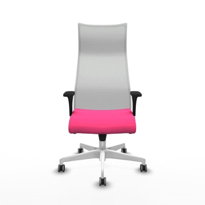 Albacete malla XL sincro malla blanca similpiel rosa brazos 1D base blanca ruedas 65mm engomadas