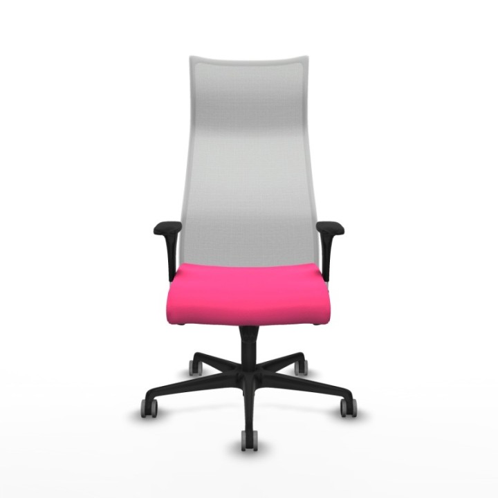 Albacete malla XL sincro malla blanca similpiel rosa brazos 1D base nailon ruedas 65mm engomadas