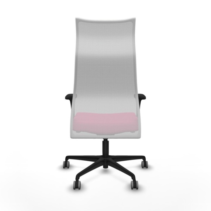 Albacete malla XL sincro malla blanca similpiel rosa brazos 1D base nailon ruedas 65mm engomadas