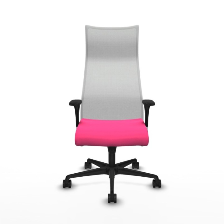 Albacete malla XL sincro malla blanca similpiel rosa brazos 1D base nailon ruedas 65mm nailon