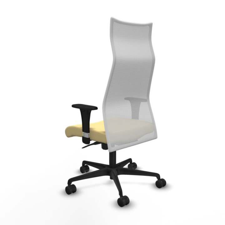 Albacete malla XL sincro malla blanca similpiel crema brazos 1D base nailon ruedas 65mm nailon