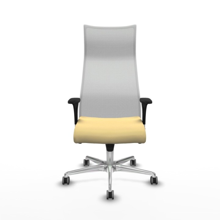 Albacete malla XL sincro malla blanca similpiel crema brazos 1D base aluminio ruedas 65mm engomadas