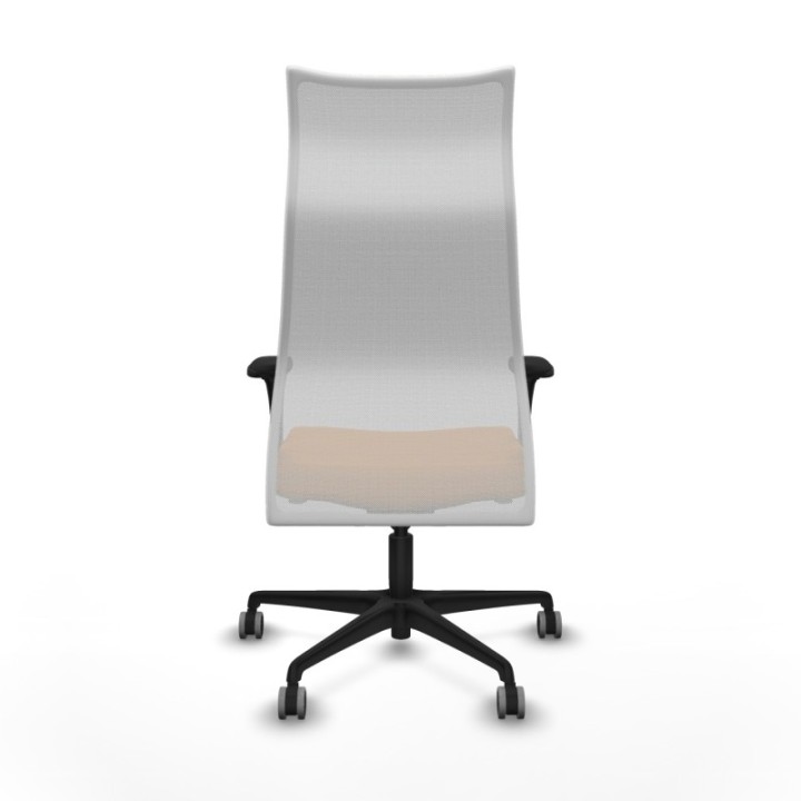 Albacete malla XL sincro malla blanca similpiel naranja brazos 1D base nailon ruedas 65mm engomadas