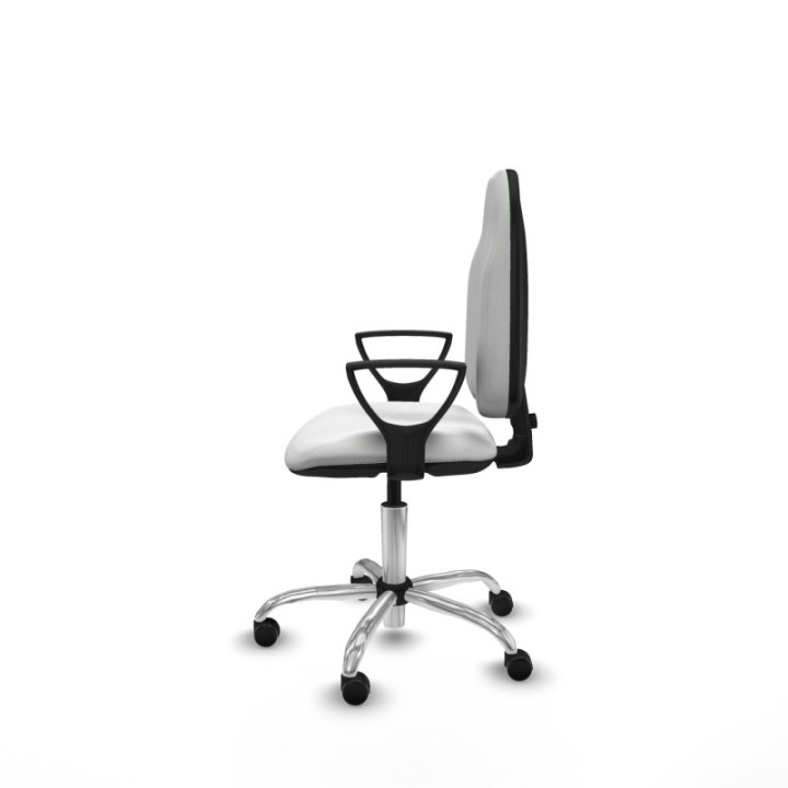 Algarra CP bali blanco brazos fijos base cromada ruedas engomadas 50mm