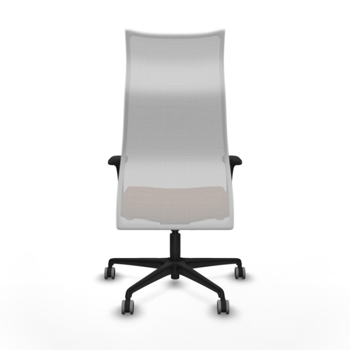 Albacete malla XL sincro malla blanca similpiel marrón brazos 1D base nailon ruedas 65mm engomadas