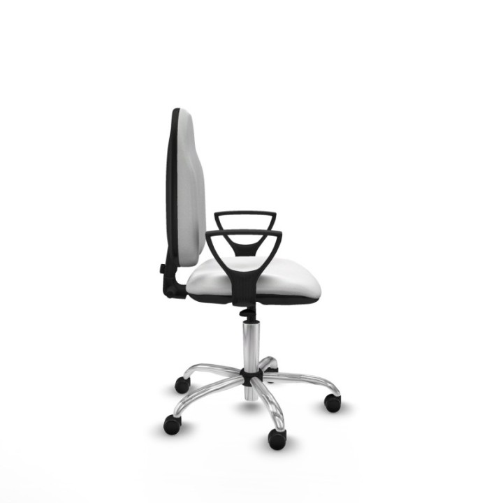 Algarra CP bali blanco brazos fijos base cromada ruedas engomadas 50mm