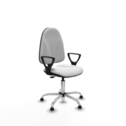 Algarra CP bali blanco brazos fijos base cromada topes