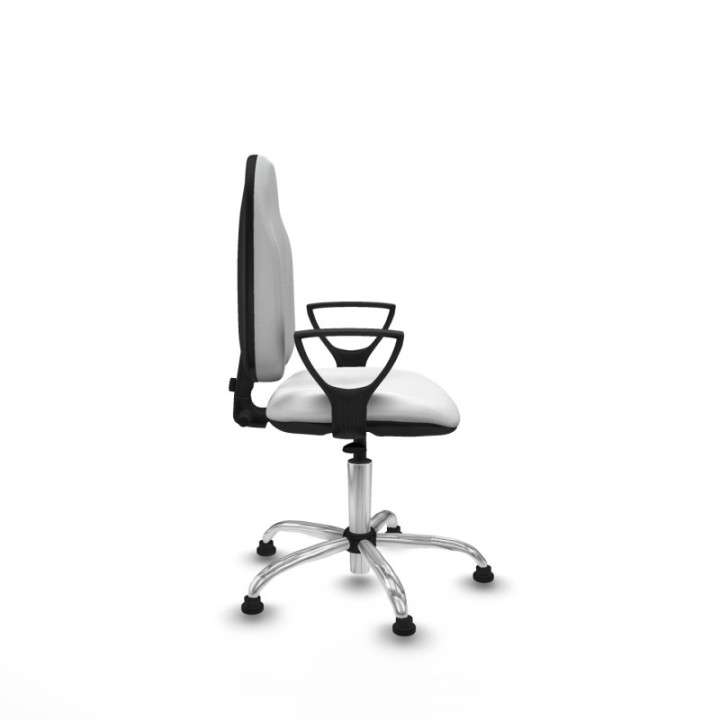 Algarra CP bali blanco brazos fijos base cromada topes