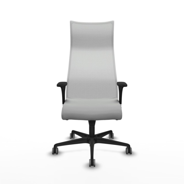 Albacete malla XL sincro malla blanca similpiel gris claro brazos 1D base nailon ruedas 65mm engomadas