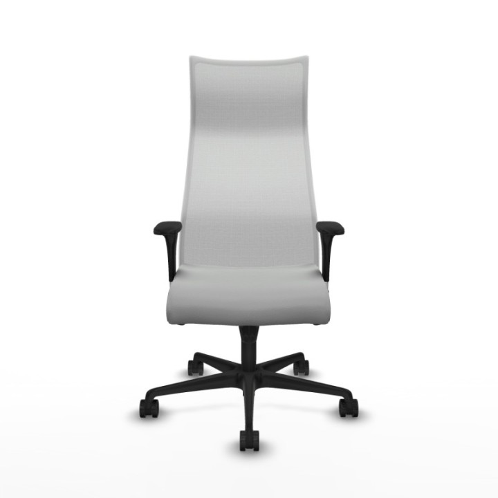 Albacete malla XL sincro malla blanca similpiel gris claro brazos 1D base nailon ruedas 65mm nailon