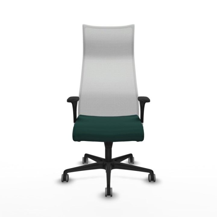 Albacete malla XL sincro malla blanca similpiel verde botella brazos 1D base nailon ruedas 65mm engomadas