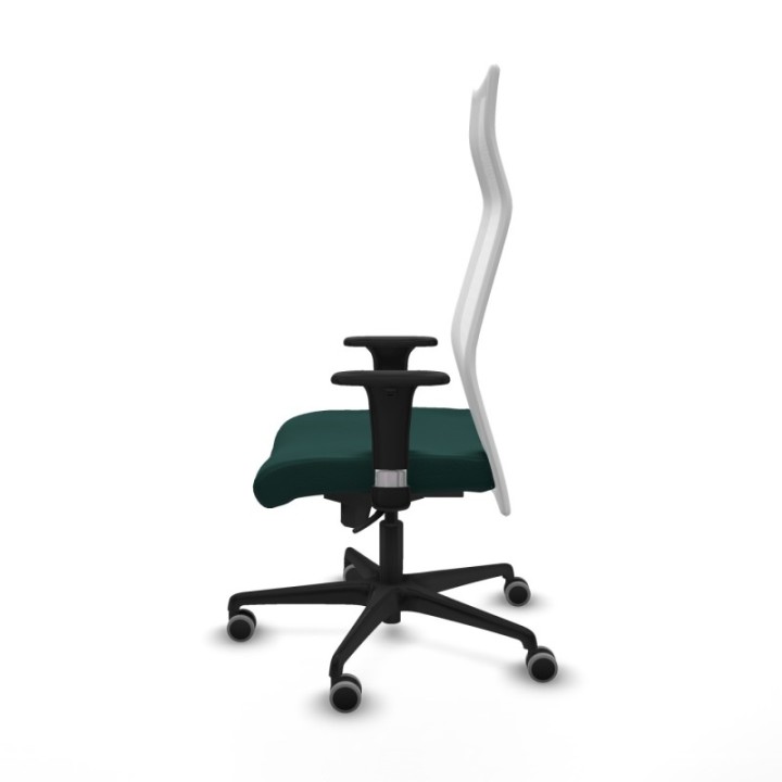 Albacete malla XL sincro malla blanca similpiel verde botella brazos 1D base nailon ruedas 65mm engomadas