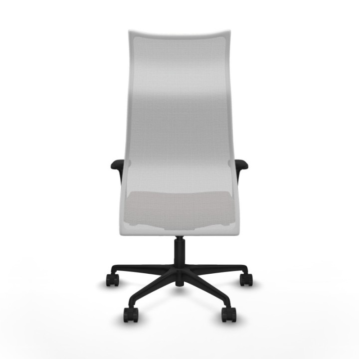 Albacete malla XL sincro malla blanca similpiel marrón oscuro brazos 1D base nailon ruedas 65mm nailon