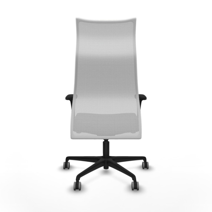 Albacete malla XL sincro malla blanca similpiel gris oscuro brazos 1D base nailon ruedas 65mm engomadas