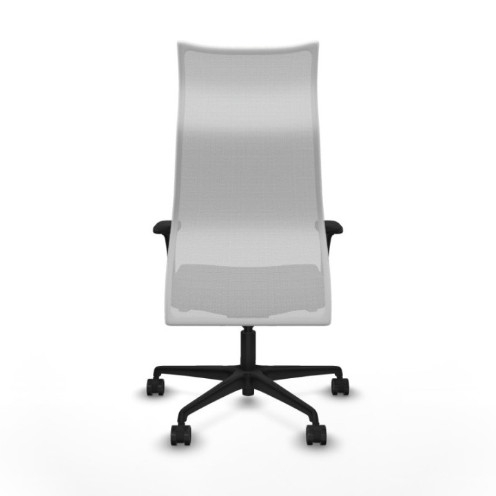 Albacete malla XL sincro malla blanca similpiel gris oscuro brazos 1D base nailon ruedas 65mm nailon