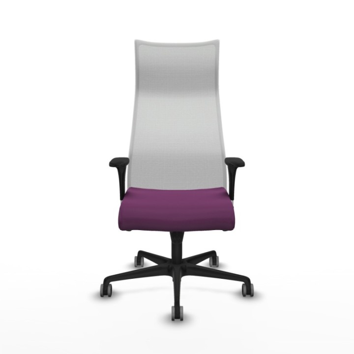 Albacete malla XL sincro malla blanca similpiel morado brazos 1D base nailon ruedas 65mm engomadas