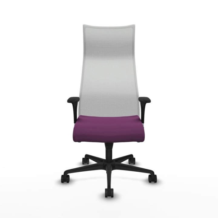 Albacete malla XL sincro malla blanca similpiel morado brazos 1D base nailon ruedas 65mm nailon