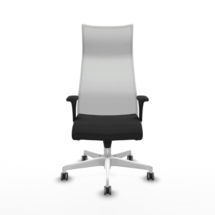 Albacete malla XL sincro malla blanca similpiel negro brazos 1D base blanca ruedas 65mm engomadas