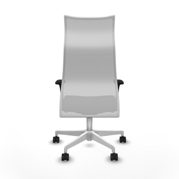 Albacete malla XL sincro malla blanca similpiel negro brazos 1D base blanca ruedas 65mm nailon